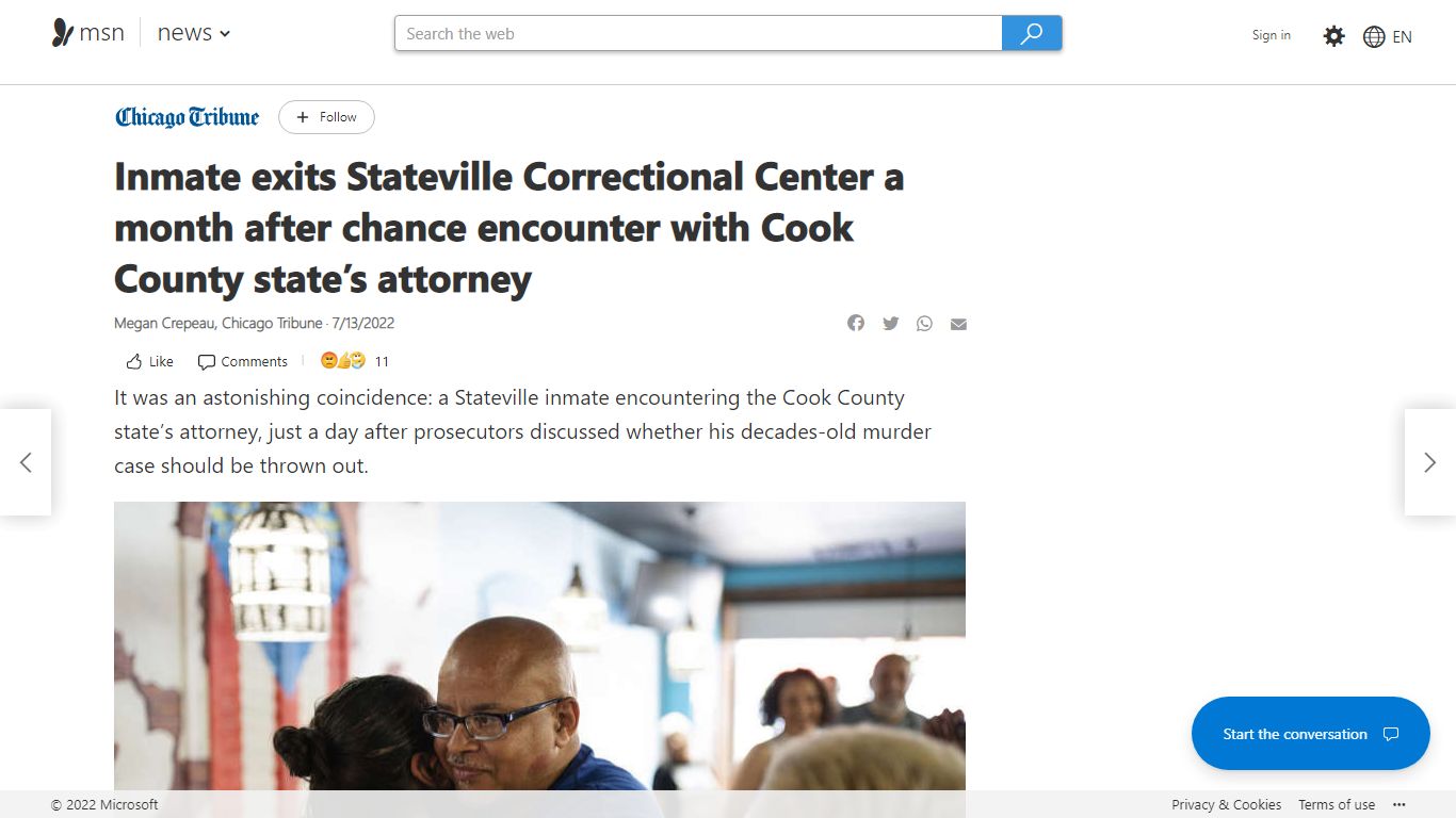 Inmate exits Stateville Correctional Center a month after chance ...