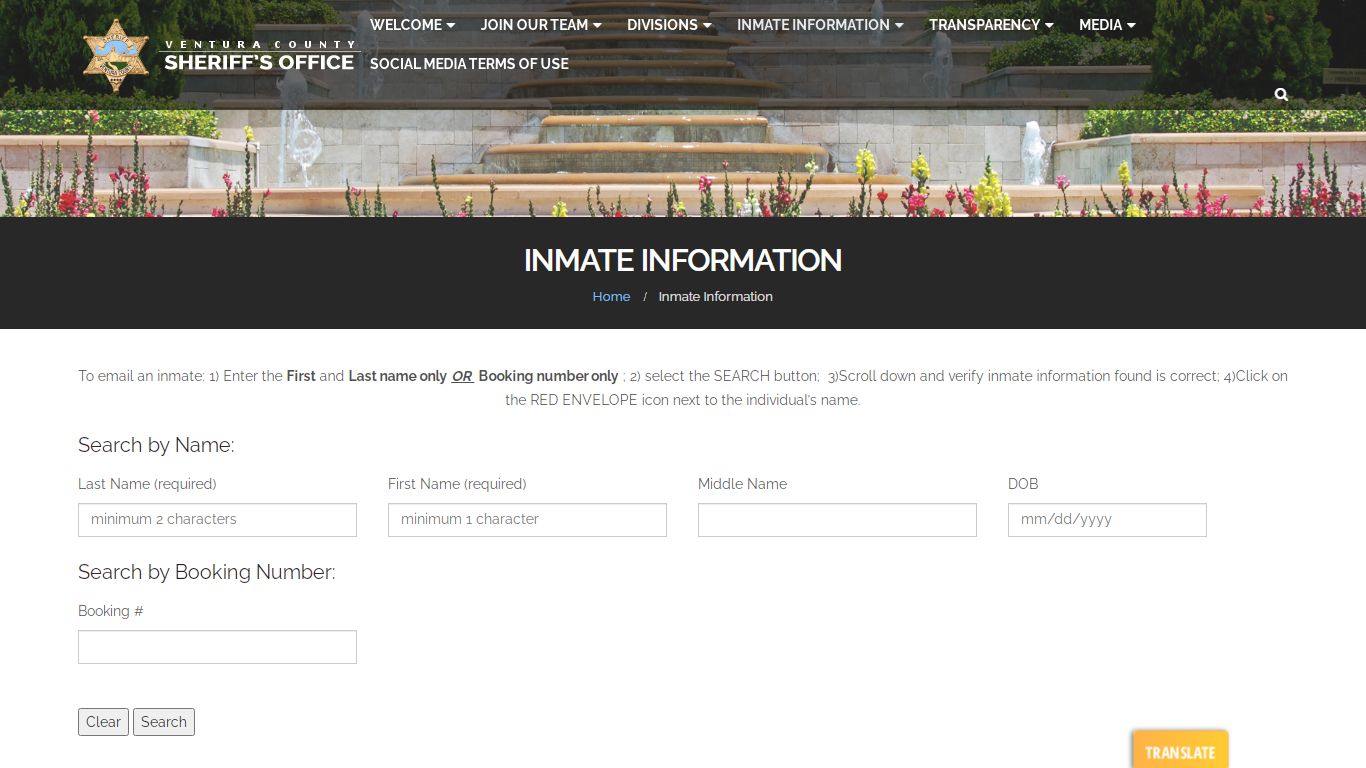 Inmate Information - Ventura County Sheriff's Office